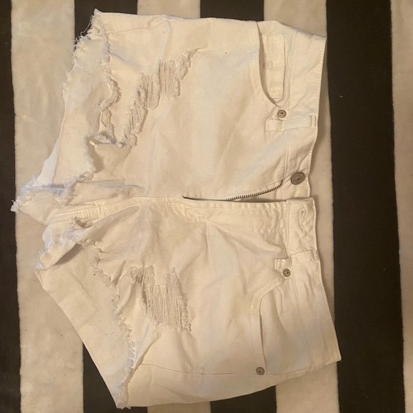 White Shorts with rips - Picture 1 of 2